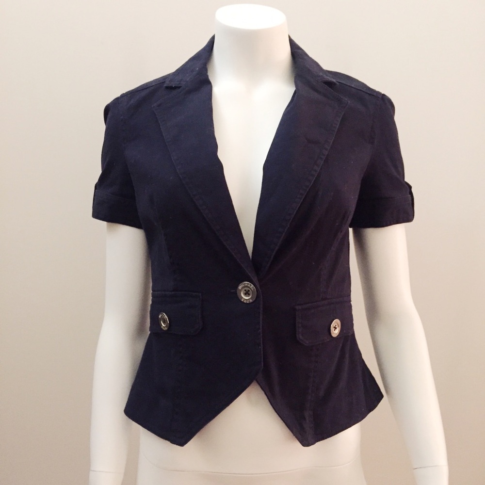 Michael Kors Navy Blue Short Sleeved Blazer